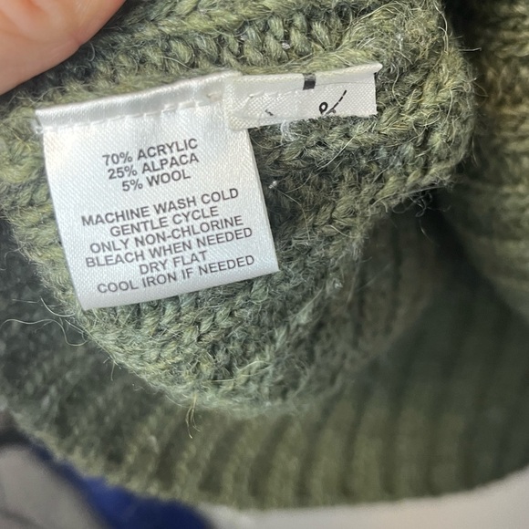 Loft Shawl Neck Wool & Alpaca Blend Faux Wrap Sweater Sz XS - Picture 5 of 6